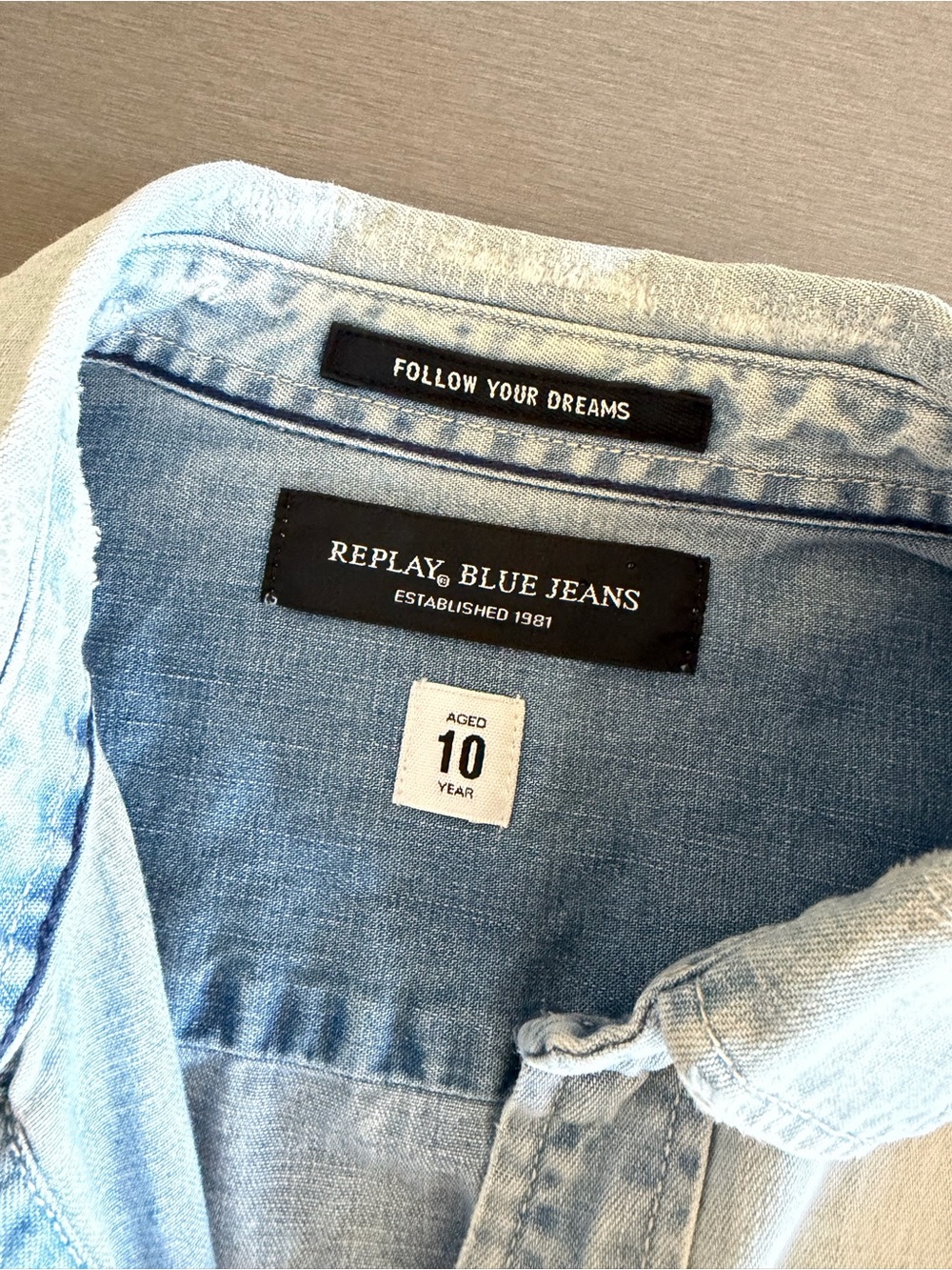 Replay Blue Jeans Light Blue Denim Shirt - Classic Western Pocket Shirt - Picture 5 of 7
